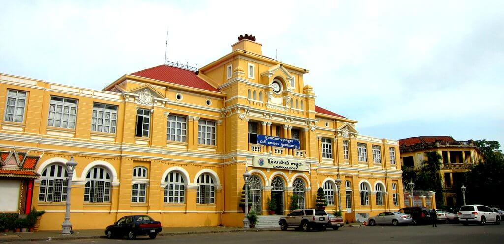 Phnom Penh General Post Office. Photo Credit cambodiapost.com