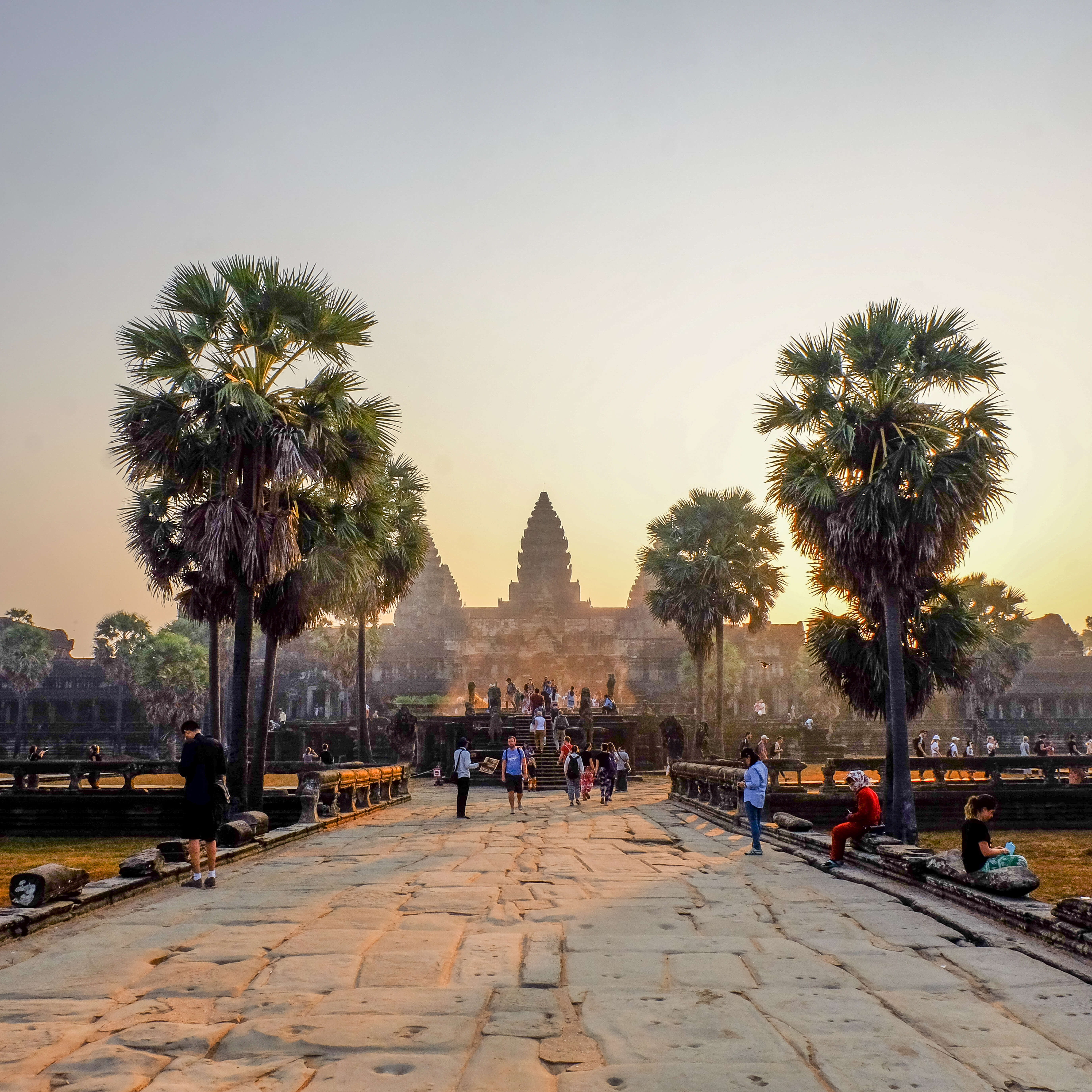 siem reap_angkor wat_architecture on the road_ Angkor Wat at sunrise