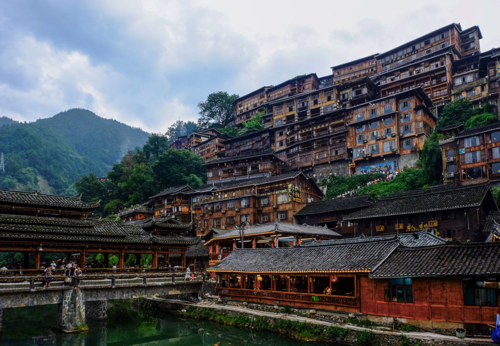 Xijiang Qianhu_Kaili_Guizhou_ Miao Ethnic Minority_Architecture on the road