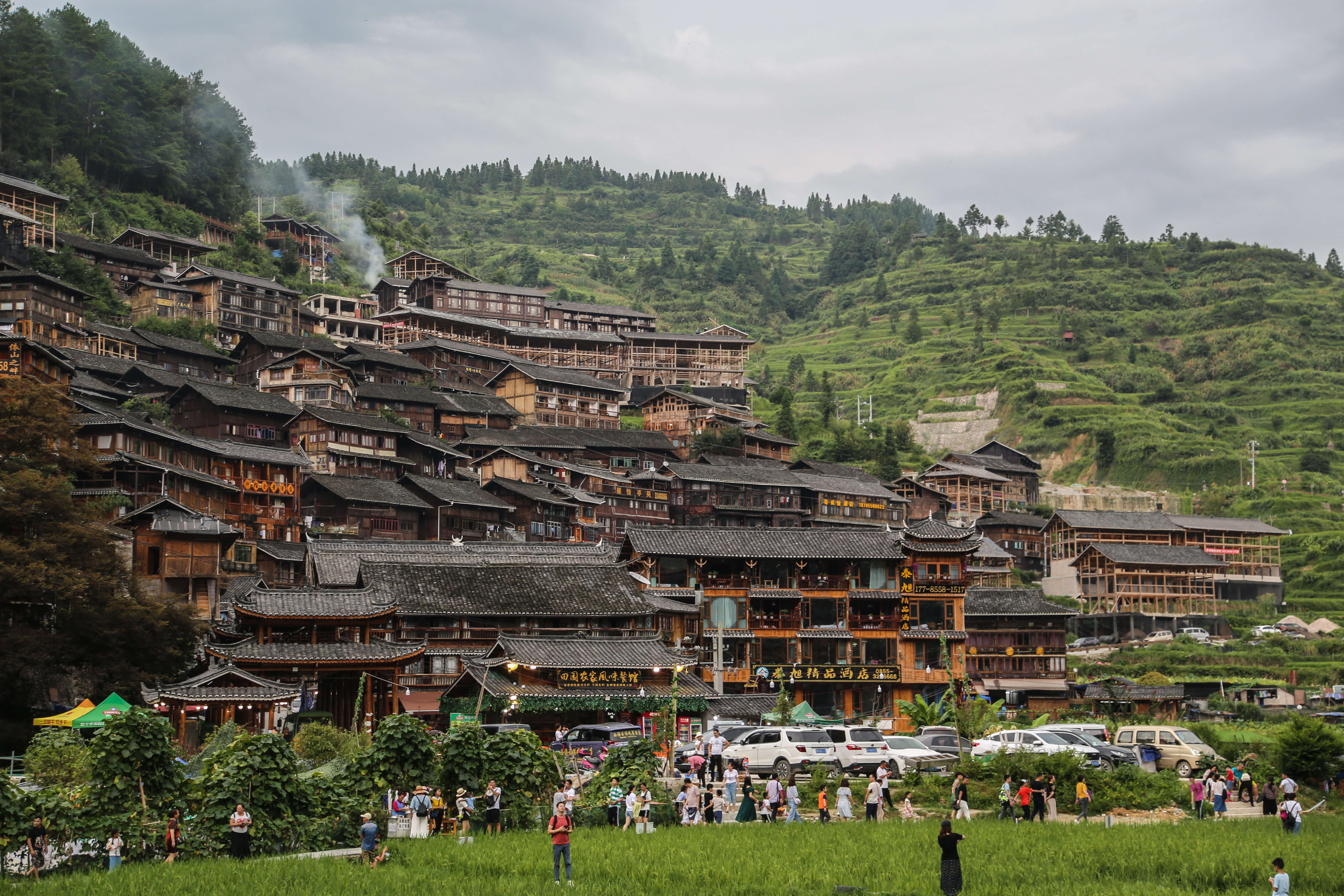 Xijiang Qianhu_Kaili_Guizhou_ Miao Ethnic Minority_Architecture on the road