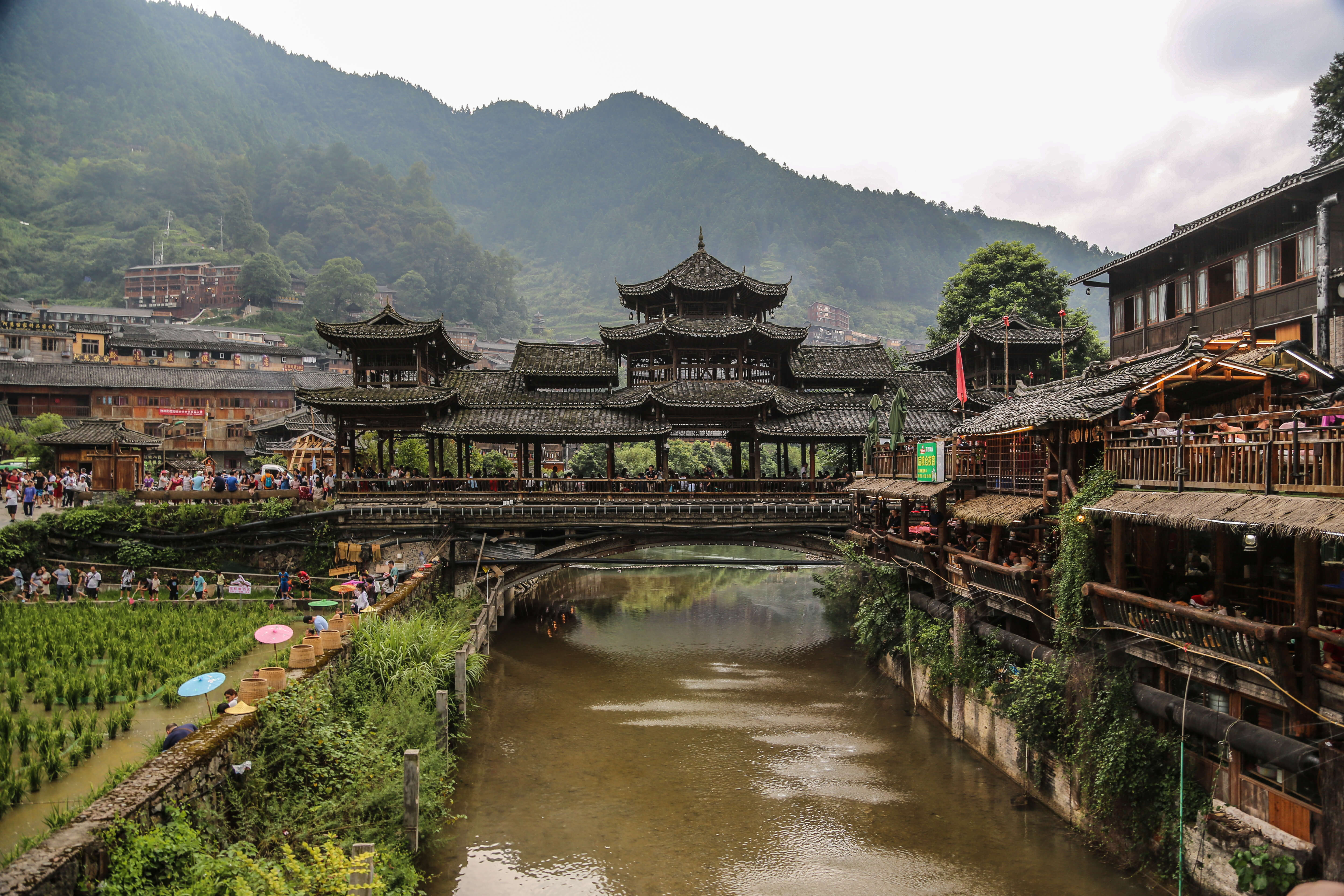 Xijiang Qianhu_Kaili_Guizhou_ Miao Ethnic Minority_Architecture on the road