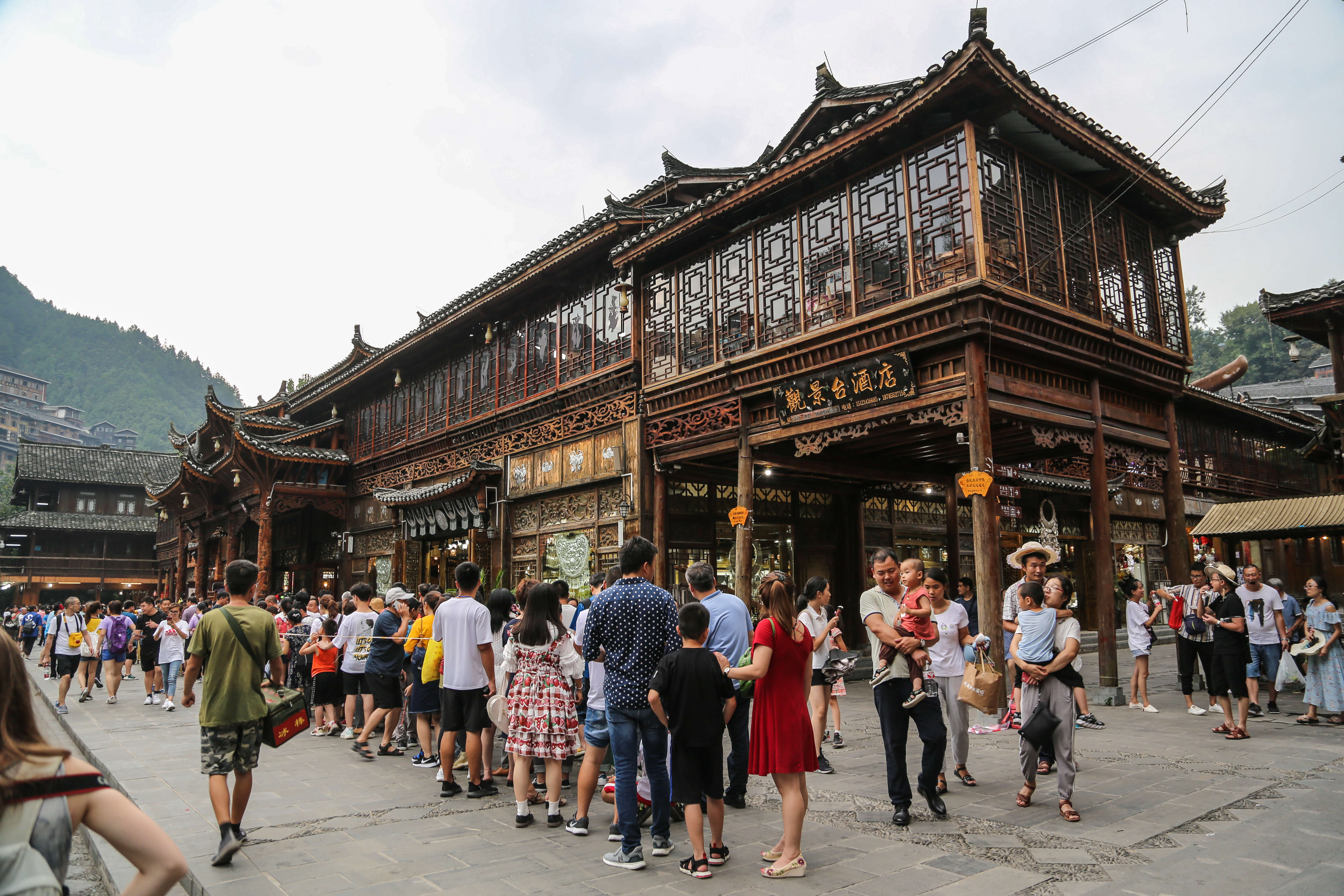 Xijiang Qianhu_Kaili_Guizhou_ Miao Ethnic Minority_Architecture on the road