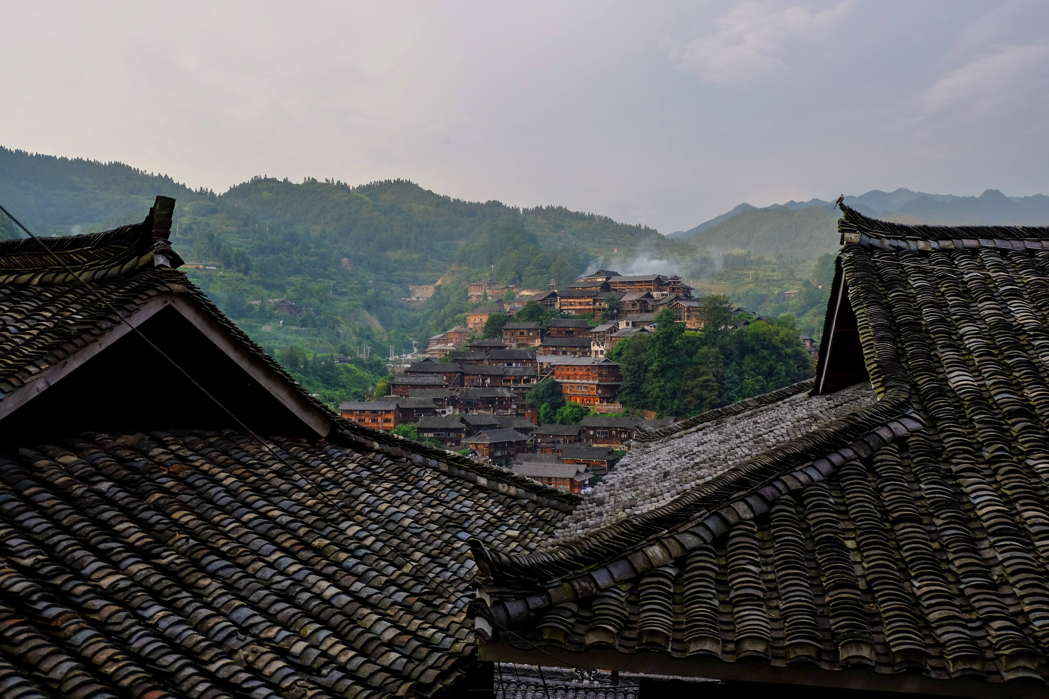 Xijiang Qianhu_Kaili_Guizhou_ Miao Ethnic Minority_Architecture on the road