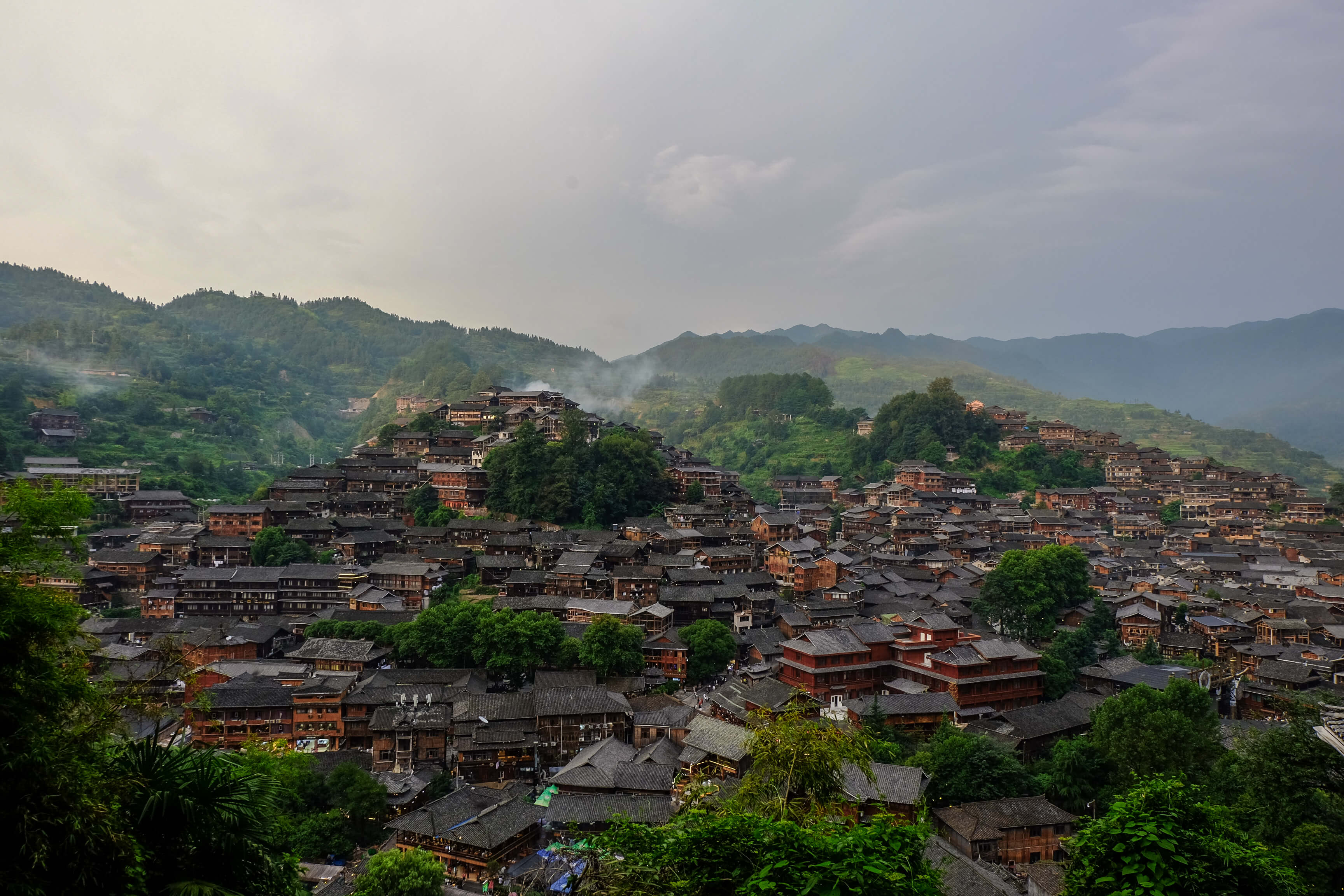 Xijiang Qianhu_Kaili_Guizhou_ Miao Ethnic Minority_Architecture on the road