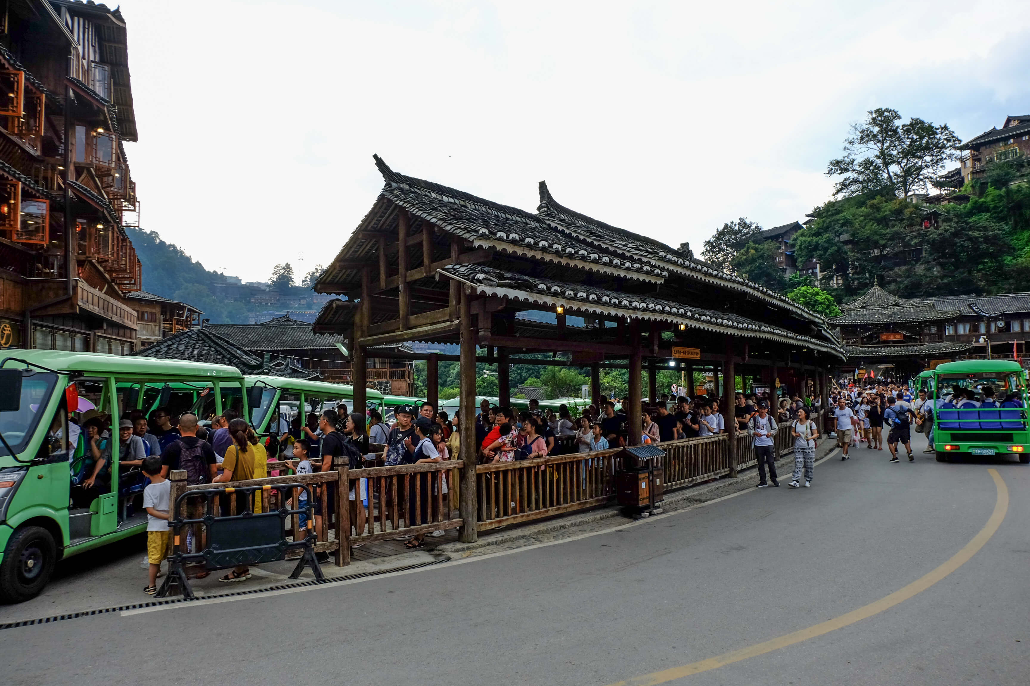 Xijiang Qianhu_Kaili_Guizhou_ Miao Ethnic Minority_Architecture on the road