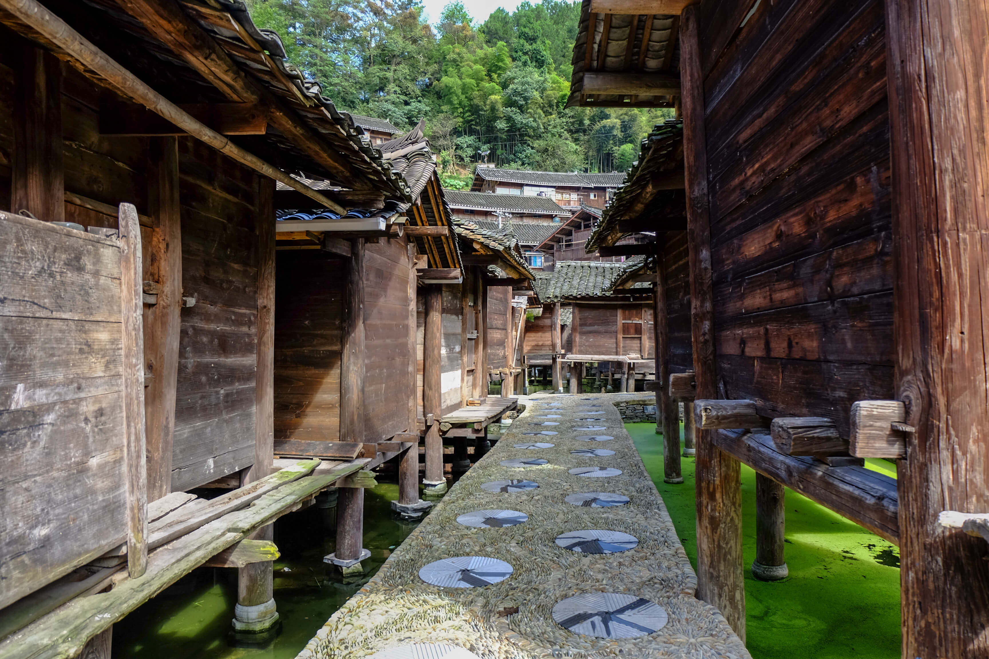 Xijiang_Guizhou_ Miao Ethnic Minority_Architecture on the road_Datang village