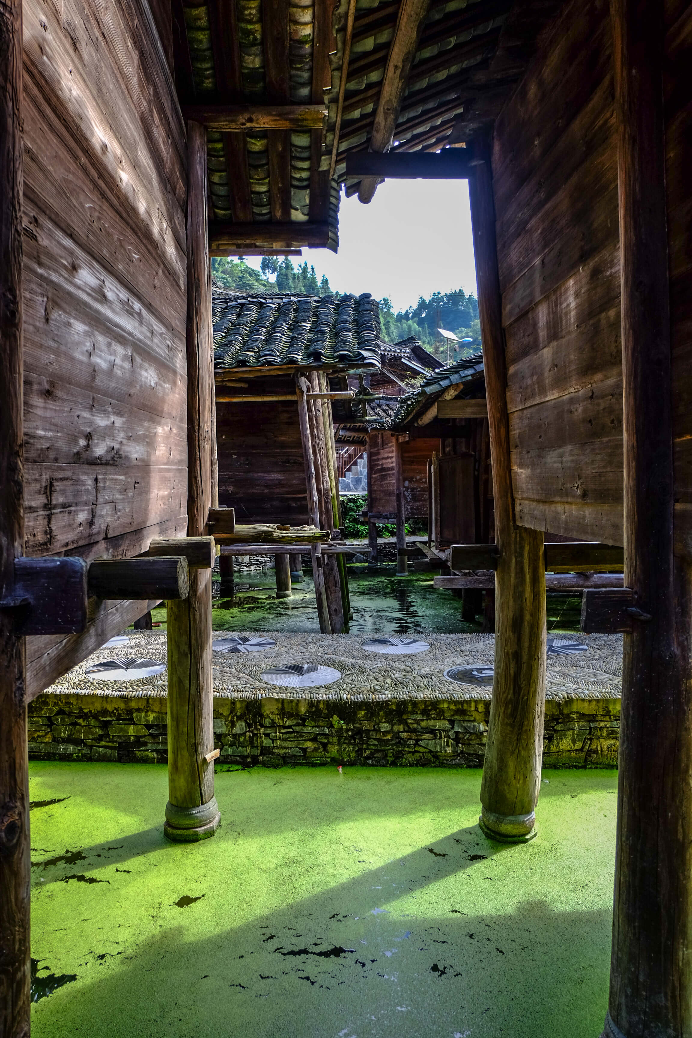 Xijiang_Guizhou_ Miao Ethnic Minority_Architecture on the road_Datang village