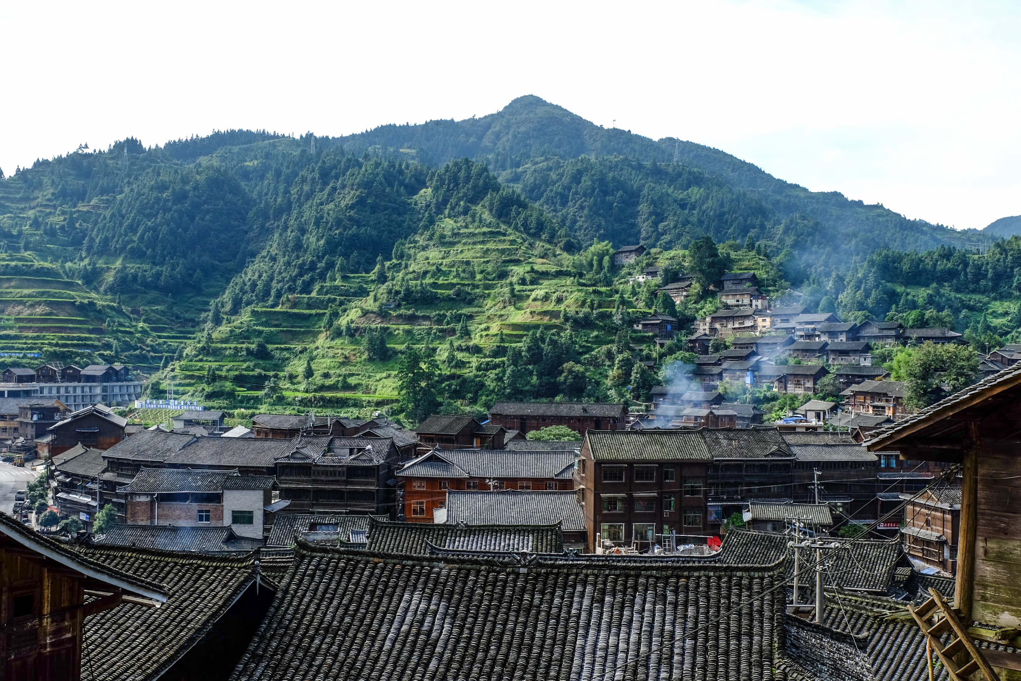 Xijiang_Guizhou_ Miao Ethnic Minority_Architecture on the road_Datang village