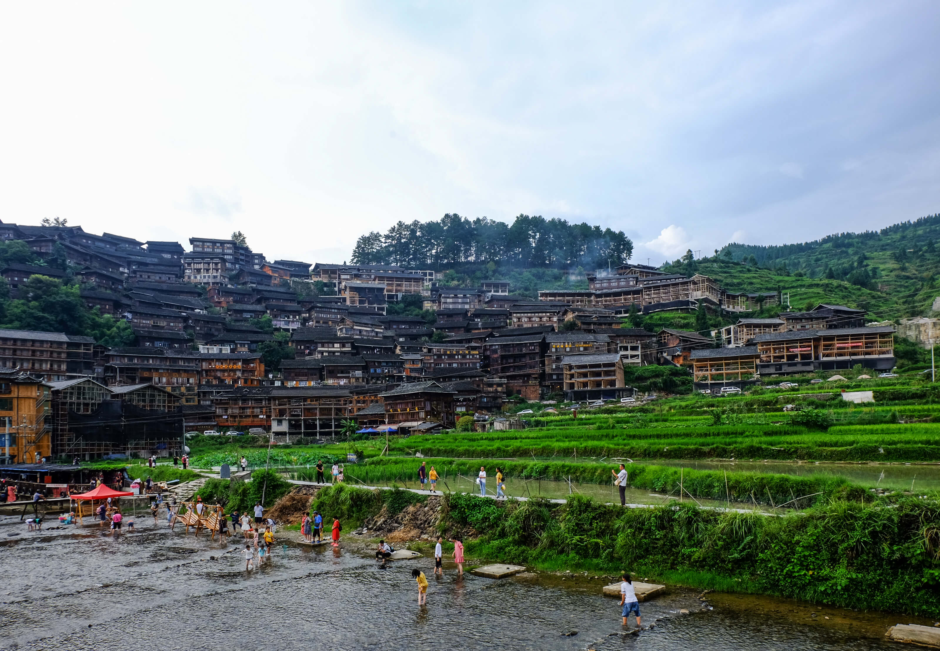 Xijiang Qianhu_Kaili_Guizhou_ Miao Ethnic Minority_Architecture on the road