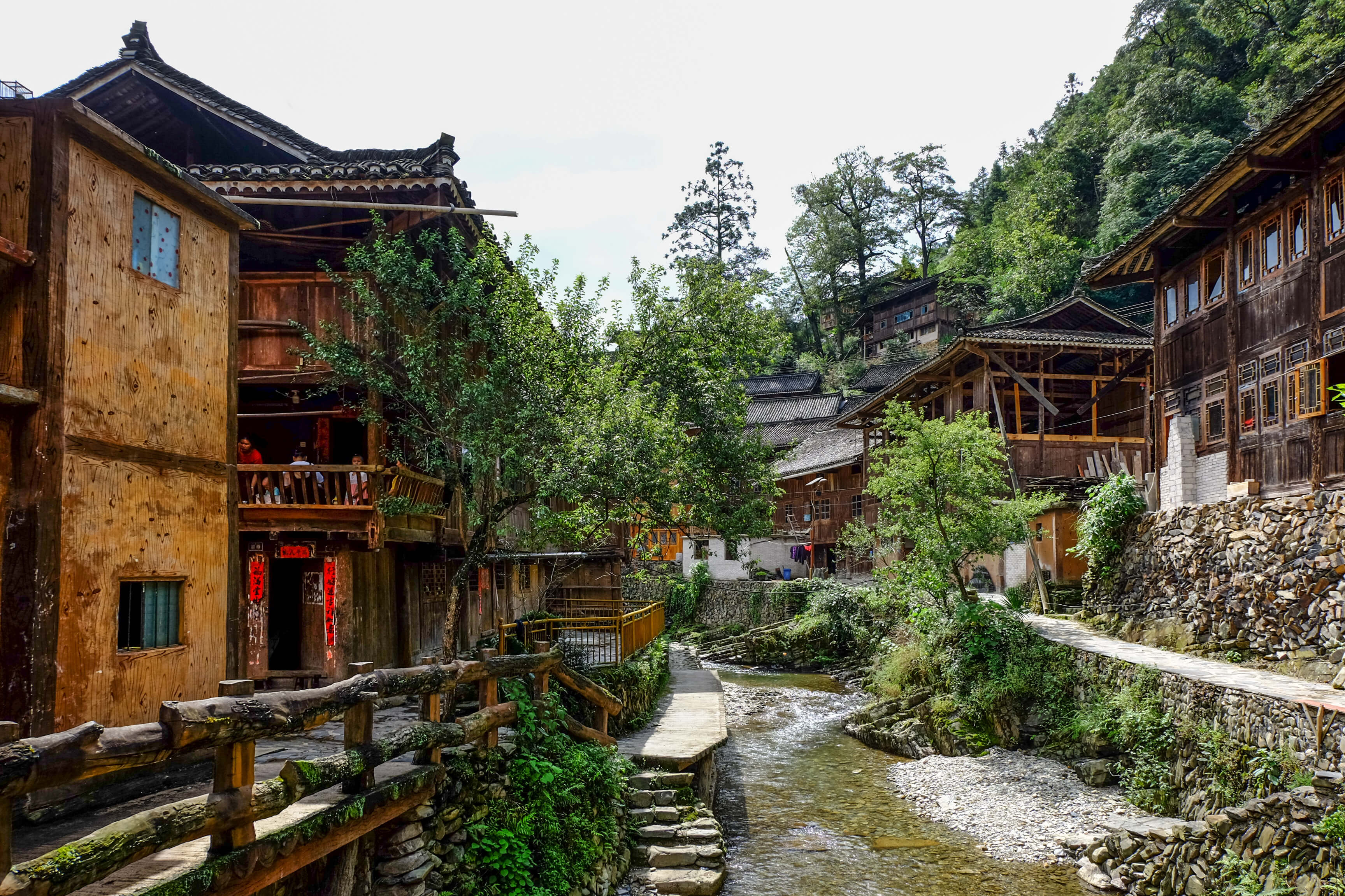 Xijiang_Guizhou_ Miao Ethnic Minority_Architecture on the road_Getou village