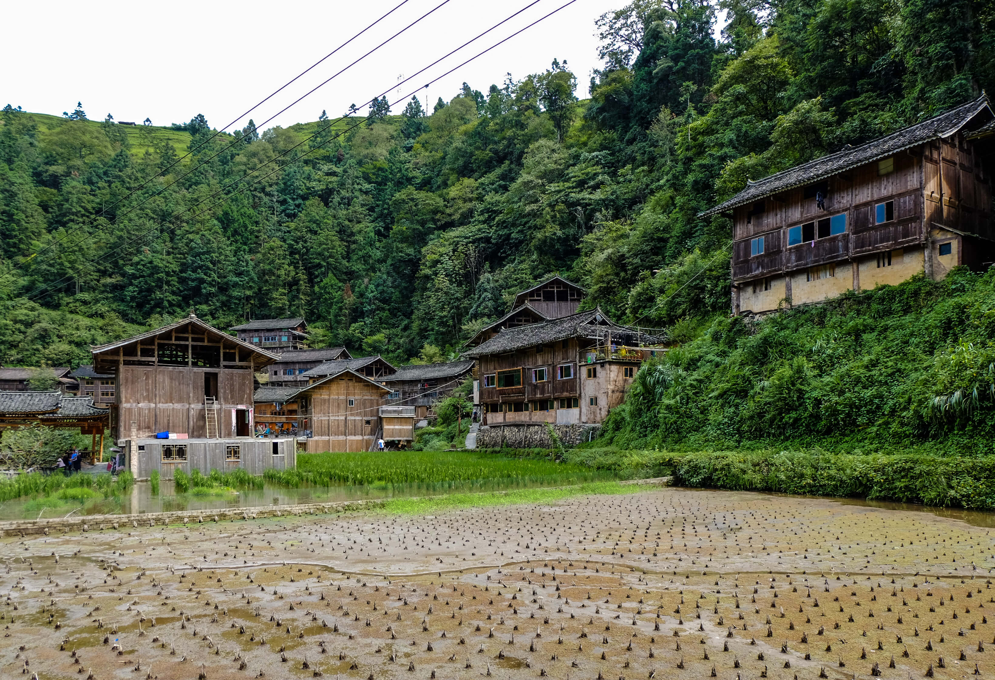 Xijiang_Guizhou_ Miao Ethnic Minority_Architecture on the road_Getou village