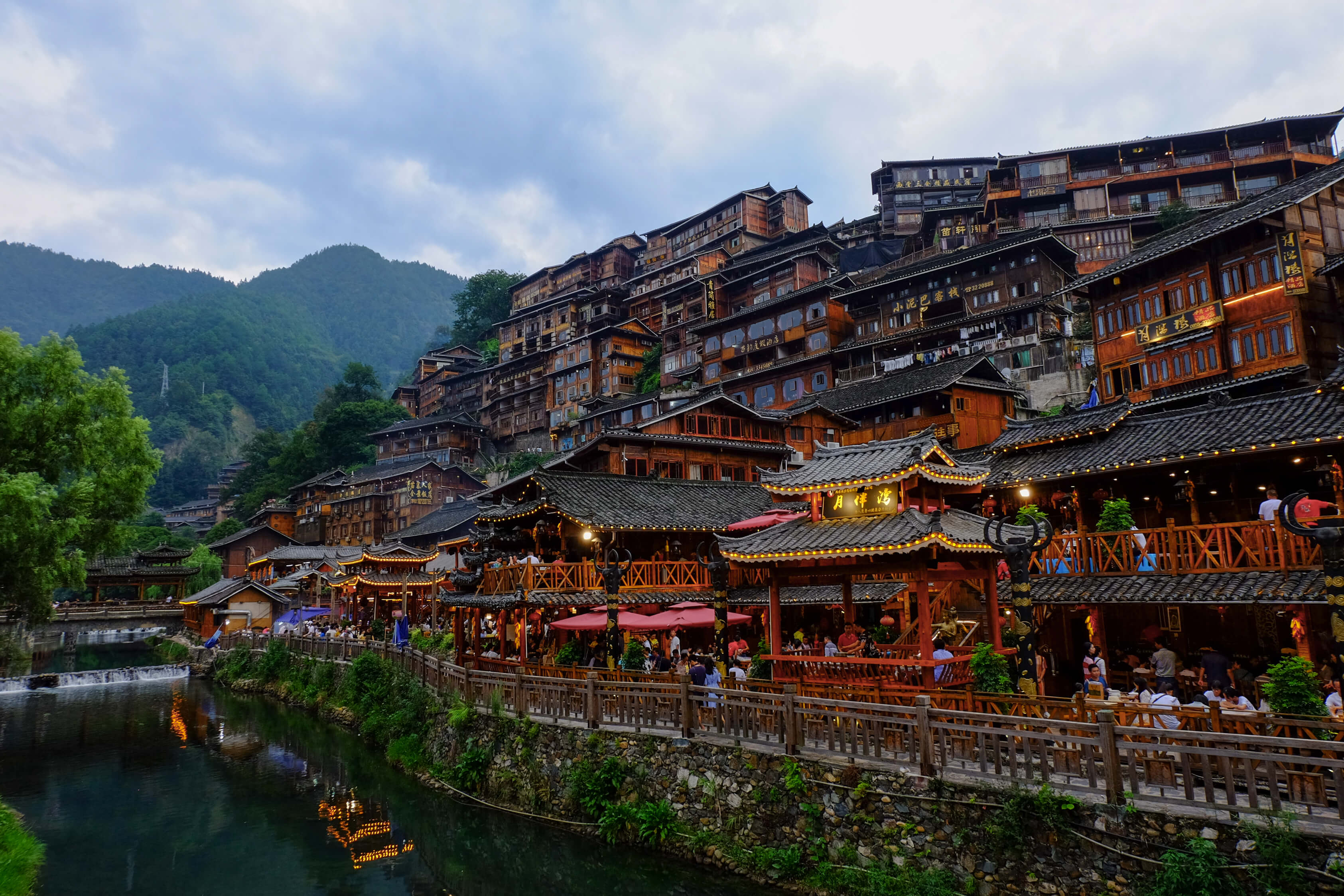 Xijiang Qianhu_Kaili_Guizhou_ Miao Ethnic Minority_Architecture on the road